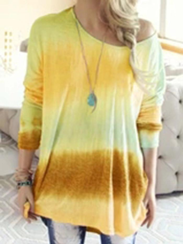 WOMEN CASUAL PATCHWORK COLOR-BLOCK SHIRTS & TOPS