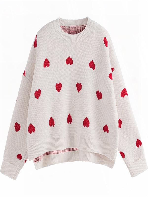 WOMEN KNITWEAR PULLOVER LONG SLEEVE CURLED SLEEVE SWEATER